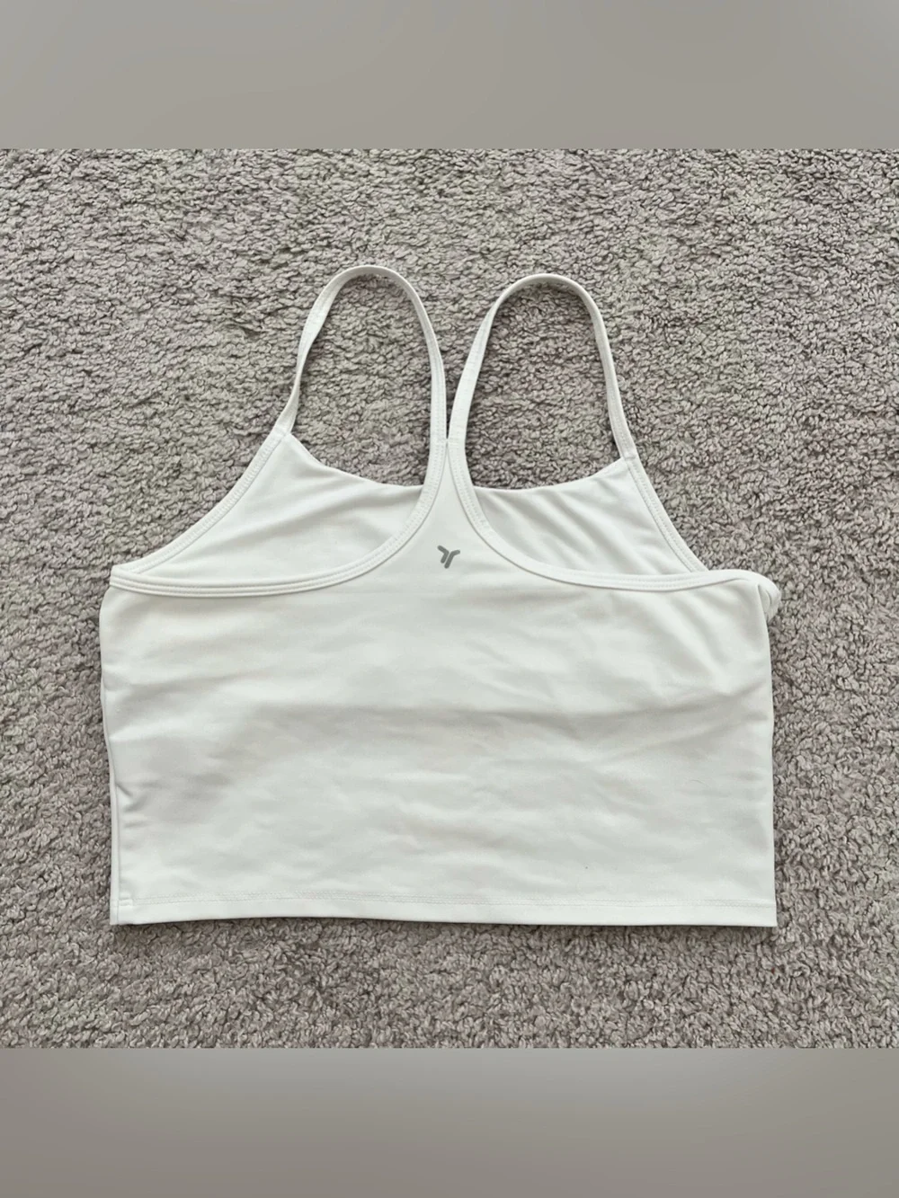 Old Navy Active Powersoft White Racerback Sports Bra
